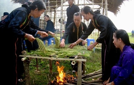 Das Fest für neuen Reis der Thai-Volksgruppe