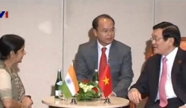 Staatspräsident Truong Tan Sang empfängt indische Außenministerin