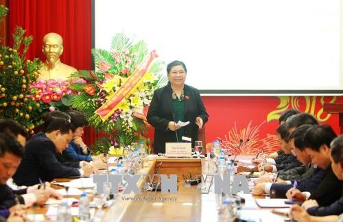 Vizeparlamentspräsidentin Tong Thi Phong besucht vietnamesische Sozialversicherung