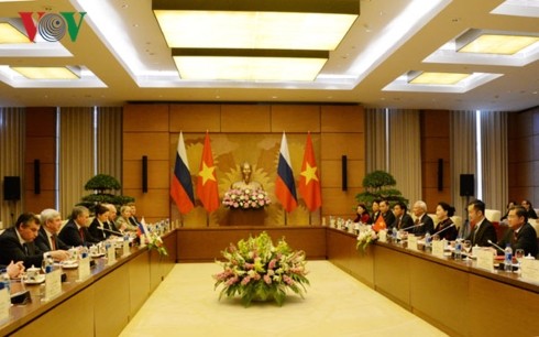 Aktivitäten des russischen Duma-Präsidenten Wjatscheslaw Wiktorowitsch Wolodin in Vietnam