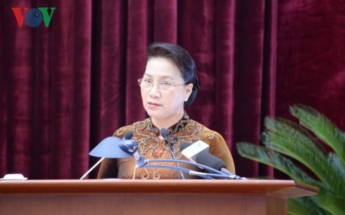 Parlamentspräsidentin Nguyen Thi Kim Ngan nimmt an Landeskonferenz zur Aufsicht der Partei teil