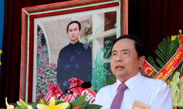 Vorsitzender der vaterländischen Front Vietnams Tran Thanh Man nimmt an Feier vom Hoa Hao-Buddhismus teil
