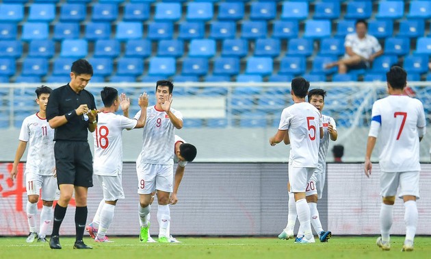 U22-Fußballmannschaft Vietnams siegt gegen U22-Fußballmannschaft Chinas