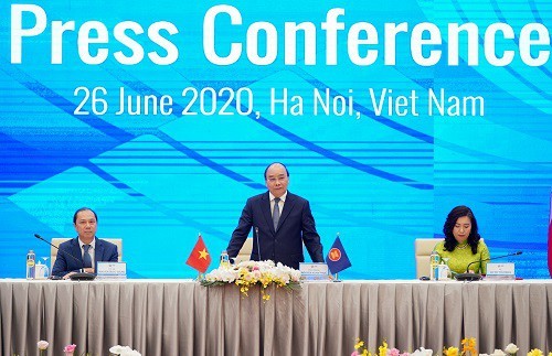 Pressekonferenz zum Ende der hochrangigen ASEAN-Konferenz
