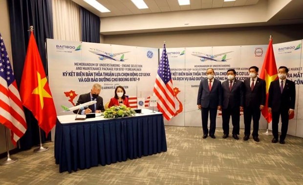 Vereinbarungen zur Zusammenarbeit zwischen Fluggesellschaften der USA und Vietnams