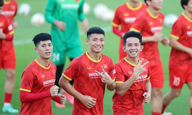 Vietnamesische Fußballnationalmannschaft trainiert in Ba Ria-Vung Tau