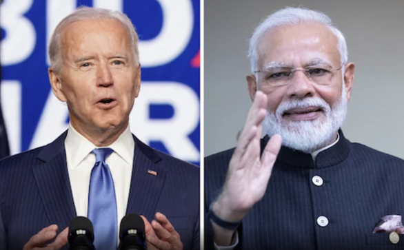 US-Präsident Joe Biden führt Gespräch mit indischen Premierminister Narendra Modi