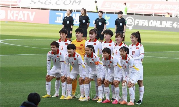 Gutes Training der vietnamesischen Frauenfußballmansnschaft in Südkorea