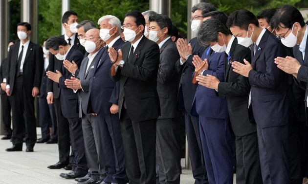 Japans Premierminister nimmt Abschied von Abe Shinzo 