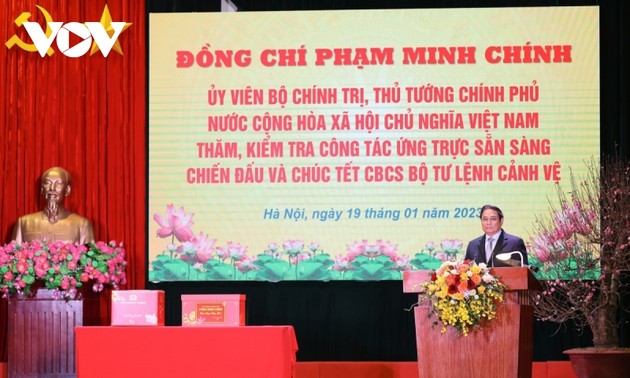 Premierminister Pham Minh Chinh besucht Kommando des Personenschutzes