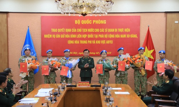 Entsendung der weiteren sieben vietnamesischen Offiziere zu UN-Friedenstruppen