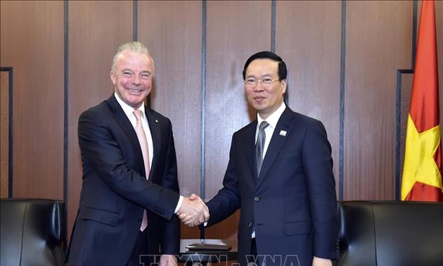 Staatspräsident Vo Van Thuong empfängt Geschäftsführer von führenden US-Konzernen