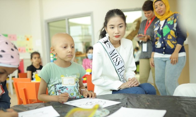 Miss Eco International Nguyen Thanh Ha als Botschafterin der Tourismuswoche in Ho Chi Minh Stadt 