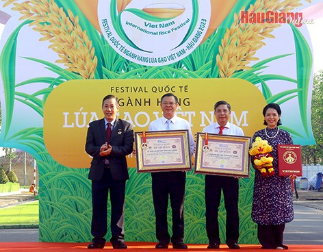 Hau Giang erzielt zwei Reis-Rekorde