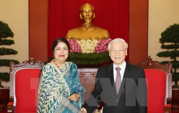 Máximo dirigente partidista vietnamita respalda los nexos con Bangladesh