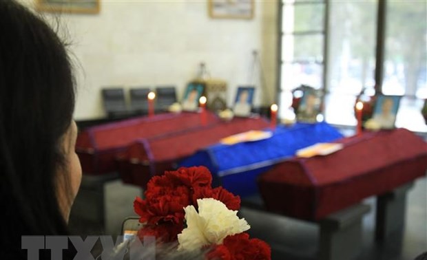 Realizan actos fúnebres a vietnamitas muertos en un incendio en Rusia