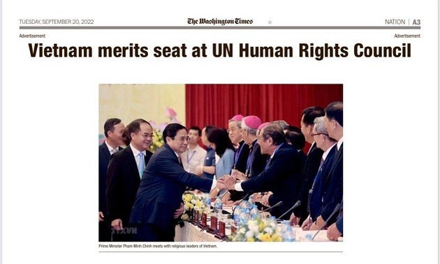 Washington Times: Vietnam hace contribuciones efectivas al desarrollo y la garantía de los derechos humanos