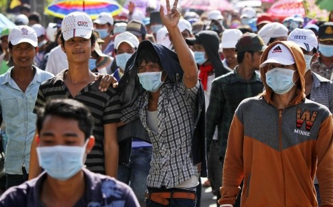 Protesta la oposición resultados electorales en Cambodia