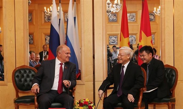 Nguyên Phu Trong rencontre le président du Parti  communiste de la Fédération russe