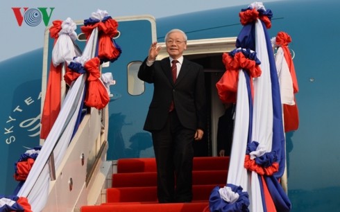 Nguyên Phu Trong en déplacement pour resserrer les liens avec le Laos et le Cambodge