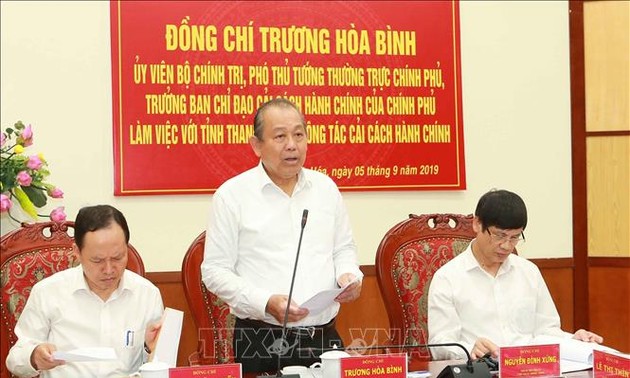 Truong Hoà Binh en déplacement à Thanh Hoa