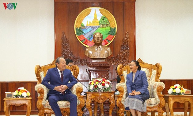 Truong Hoà Bình entame sa visite au Laos