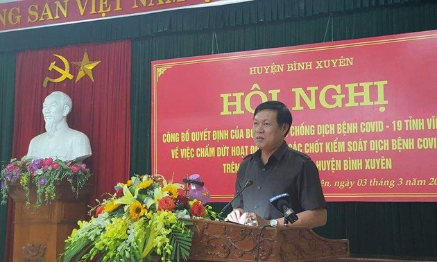 Fin du confinement imposé à la commune de Son Lôi (Vinh Phuc)