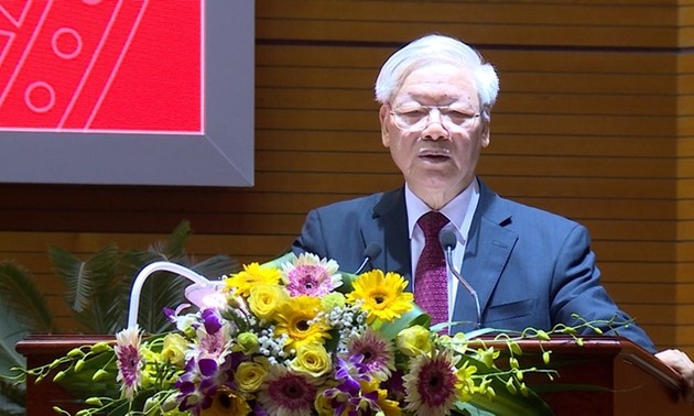   Nguyên Phu Trong à la conférence bilan de la Direction nationale anti-corruption