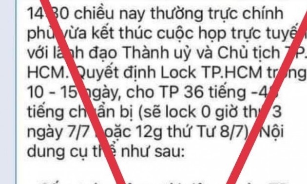 Covid-19: confinement de 10 à 15 jours pour Hô Chi Minh-Ville, fausse information
