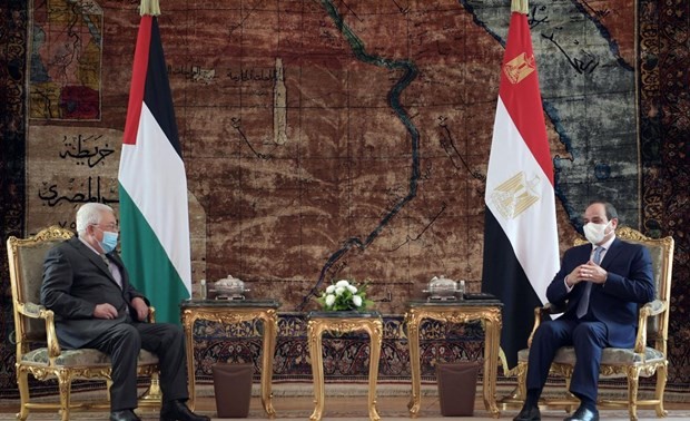 Les présidents égyptien et palestinien discutent du processus de paix israélo-palestinien