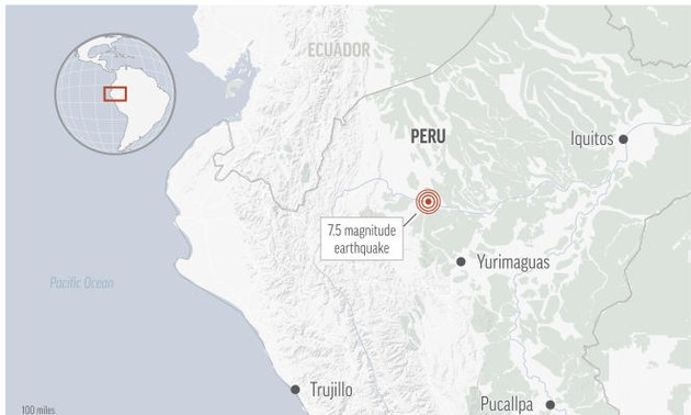 Un séisme de magnitude 7,5 dans le nord du Pérou