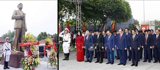 Nguyên Xuân Phuc à la célébration du 110e anniversaire du secrétaire général Nguyên Van Cu