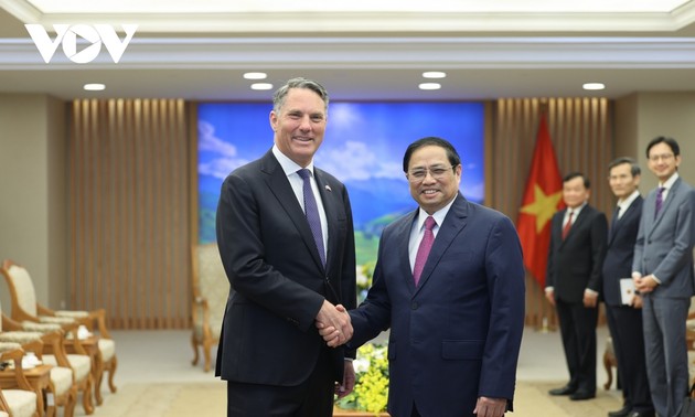 Pham Minh Chinh reçoit le vice-Premier ministre et ministre australien de la Défense
