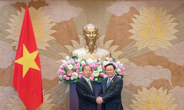 Le président du groupe d’amitié parlementaire Japon-Vietnam reçu par Vuong Dinh Huê