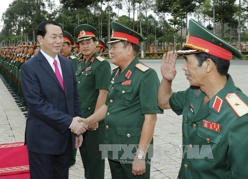 Президент Вьетнама Чан Дай Куанг посетил 9-й военный округ