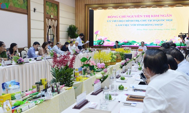 Нгуен Тхи Ким Нган провела рабочую встречу с руководством провинции Донгтхап
