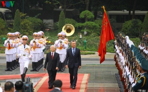 아르헨티나 Mauricio Cacri 대통령과 부인, 베트남 국빈 방문