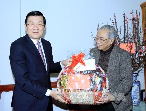 Президент СРВ Чыонг Тан Шанг поздравил политических деятелей и интеллигентов страны с Тэтом