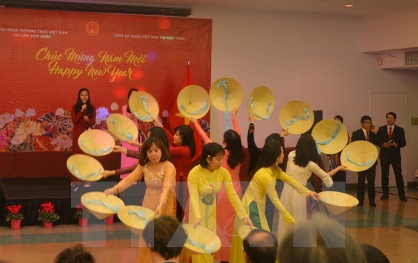 Вьетнамская диаспора за границей встречает Традиционный новогодний праздник