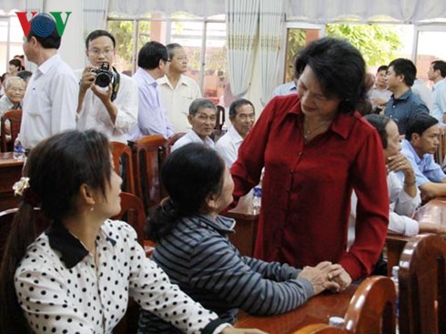 Нгуен Тхи Ким Нган встретилась с избирателями города Кантхо
