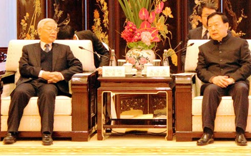 Генсек ЦК КПВ принял секретаря парткома китайской провинции Чжэцзян