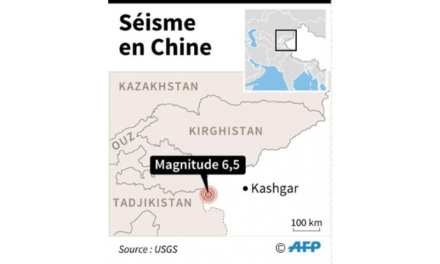 Chine: séisme de magnitude 6,5 au Xinjiang, un mort