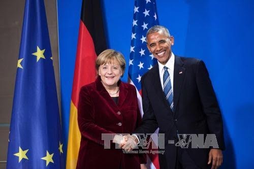 Obama a salué huit années «d'amitié et de partenariat» avec Merkel