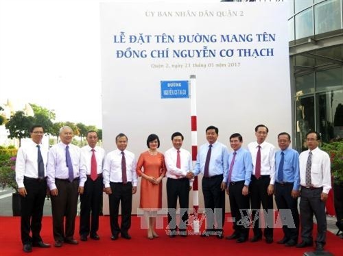 Pham Binh Minh à l’inauguration du boulevard Nguyên Co Thach à Ho Chi Minh-ville