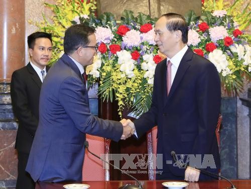 Le président Tran Dai Quang reçoit des responsables internationaux de la Croix-rouge