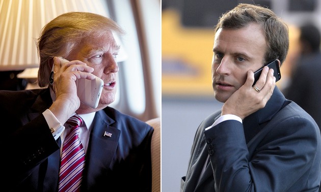 Guerre commerciale: Macron dit à Trump que les taxes américaines sont «illégales»