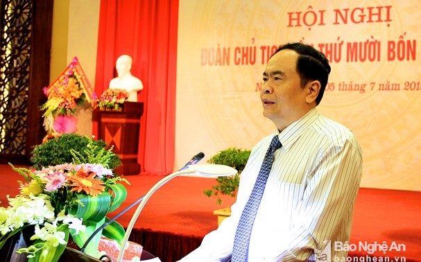 Ouverture de la 14e conférence du présidium du Front de la Patrie du Vietnam