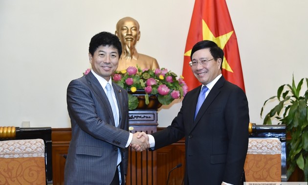 Pham Bình Minh reçoit un diplomate japonais