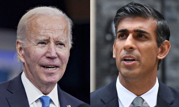 Joe Biden et Rishi Sunak soulignent le besoin de «soutenir l'Ukraine»