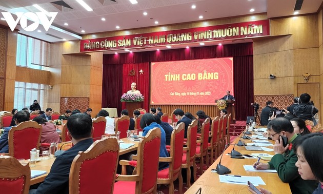 Pham Minh Chinh: Cao Bang doit se concentrer dans le développement économique des zones frontalières